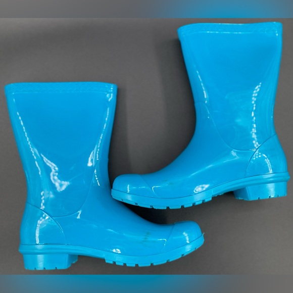 Enamel Blue Ugg Women’s Sienna Rain Boots Size 7 - Picture 8 of 16